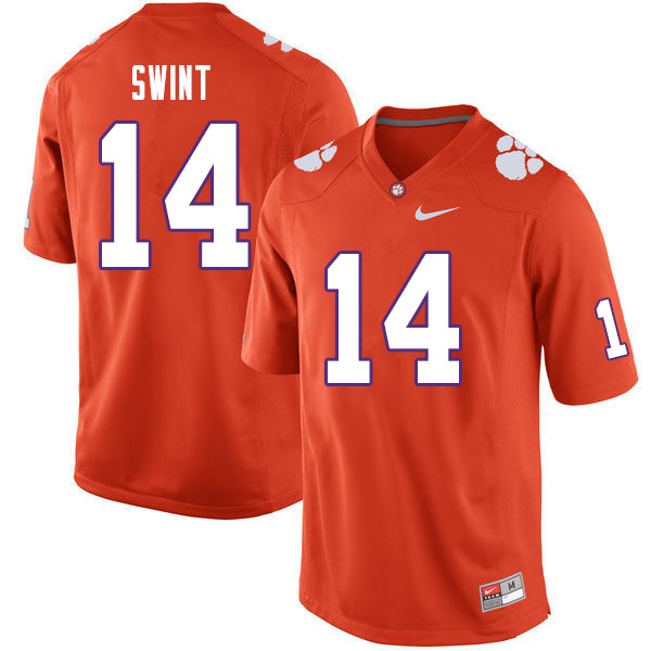 Men #14 Kevin Swint Clemson Tigers College Football Jerseys Sale-Orange - Click Image to Close